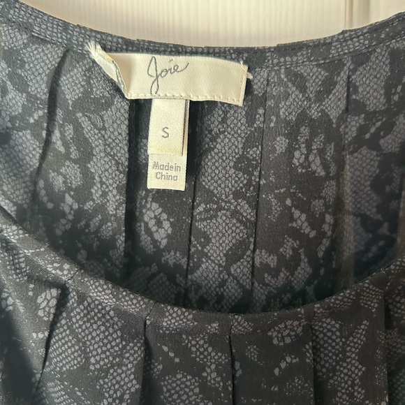 Joie Black Tank with Lace Print - Size Small - Picture 4 of 4